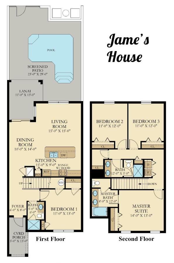 C - New 4 Bedroom Home - 5 Miles To Disney - Free Water Park - Private Pool 基西米 外观 照片